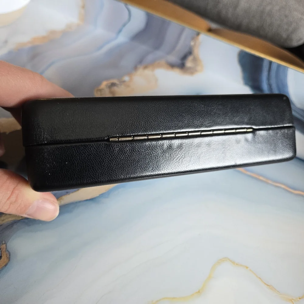 L.A.M.B. •Black Leather Eye Glass Case